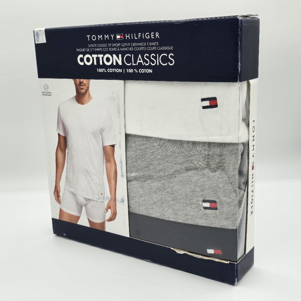 Tommy Hilfiger Men's 3-Pack Cotton Classics Crewneck Undershirt NWT Medium